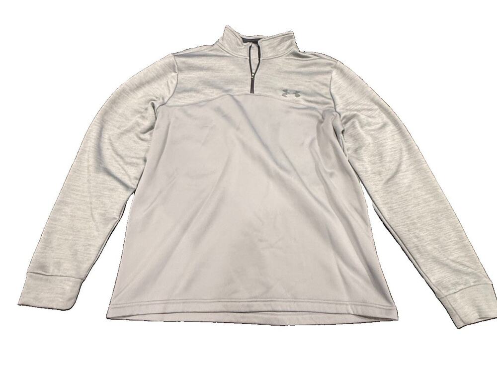 Under Armour ColdGear 1/4 Zip Pullover Fleece Gray Men’s Large Loose Fit